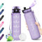 KollyKolla Trinkflasche Kohlensäure Geeignet Kinder, 500ml, Sport Trinkflasche mit Zeitmarkierung, Auslaufsicher Wasserflasche Kohlensäure Geeignet für Kinder, Fahrrad, Schule, Maedchen, Junge