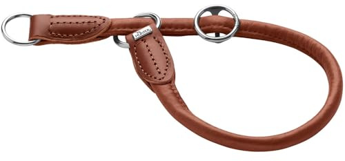 HUNTER Round & Soft Canadian UP Dressurhalsung | geschmeidiges Rindsleder, rundgenäht, fellschonend, nachhaltig, Made in Germany, Farbe: Cognac, Größe: S-M