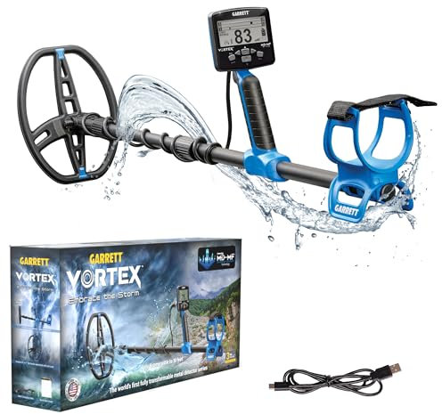 Garrett Vortex VX9 – Made in USA – Metalldetektor für Erwachsene – MD-MF Tech – wasserdicht bis 4,9 m, 21,6 cm x 27,9 cm Suchspule, 7 Frequenzoptionen, dreistufige Ziel-ID-Waage – wiegt 1,3 kg