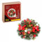 Idena 30546 - Corona de Navidad LED con luces de hadas y 10 LED en blanco cálido, aprox. 30 cm de altura, función de temporizador de 6 horas, funciona con pilas, como corona para puertas