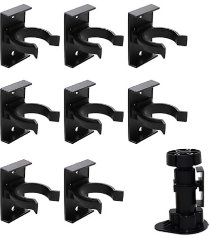 NOPKESV 8 Stück Generisch selbstklebende Sockelhalterungen für Küchensockel Befestigungsclip Halterung zu Küchenfüßen Sockelfußclip Küche Sockel Clips - LIVINDO