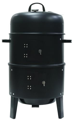 3-in-1-holzkohlegrill, Säulengrill, Tragbarer Holzkohlegrill, BBQ Grill für Camping und Grillen Im Garten
