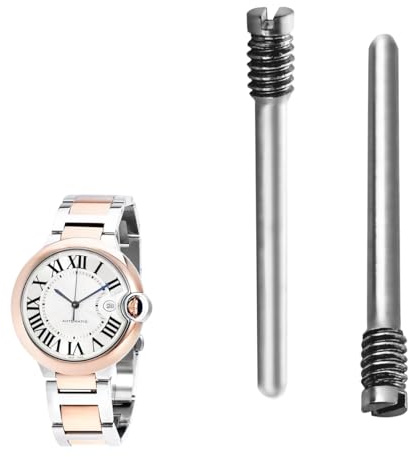 Watch Band Screw Tube Pin fit for Cartier BALLON BLEU TANK ROTONDE DE Tube Rod Watch Screw PIN Rod Connecting Rod Universal type 2pcs (13×1.0×1.35)