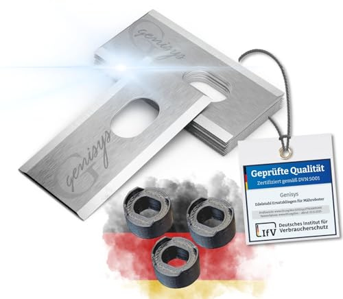 G greengrass tools ersättningskniv, kompatibel med Dreame A1 A2 Mova robotgräsklippare – LongLife rostfritt stål [okrossbar DIN EN 50636-testad], styck:12