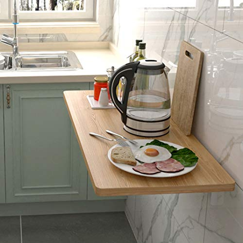 Tavolo pieghevole da parete in legno massello, versatile postazione di lavoro per casa, ufficio, cucina, tavolo da pranzo e stabile scrivania galleggiante per soluzioni salvaspazio