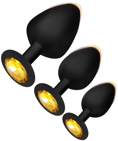 Plug anal pour femmes et hommes, coffret de plugs anaux avec lubrifiant, plugs anaux en silicone, grands, moyens et petits, pour débutants, femmes, hommes et couples