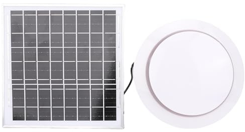Jiawu Wetterfestes Design, Solarbetriebenes Abluftventilator-Set, Einfache Installation, 8 W Solarpanel-Ventilator für Gewächshaus, Schuppen, IP67-zertifizierter Solar-Ventilator für Haustierhaus