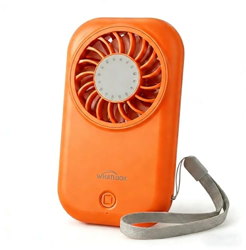 WHATOOK Mini handfläkt, 11 000 varv/min, kraftfull handfläkt med 5 hastigheter, 56 g, ultralätt, bärbar, för resor och resor, USB-C-uppladdningsbar, för smink