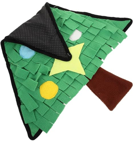 TOYANDONA Hundeschnüffelmatte mit Rutschfester Unterseite Leichte Tragbare Welpen Futtermatte aus Fusselfreiem Material Bunte Haustier Schnüffeldecke für Langsames Füttern und Training