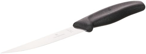 Victorinox, 6.7903.14, Swiss Classic, Steakmesser, gross, Extra scharfe Klinge, mit geradem Schliff, robuster Kunststoff-Griff, Braun, Made in Switzerland, Spülmaschinengeeignet
