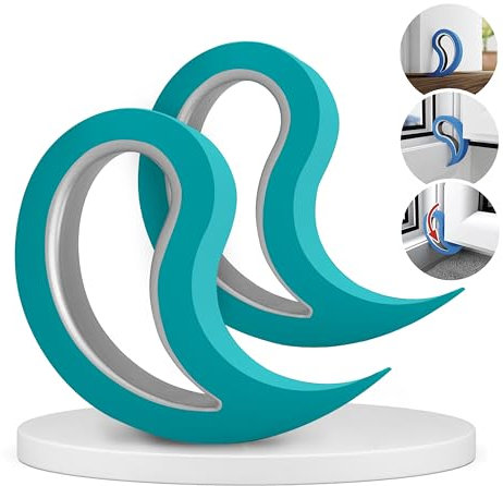 Stoppy, Stoppi, Fermafinestre, Fermafinestra, Fermaporte, Fermaporta, set di 2 (disponibile in 14 colori) (Petrol)