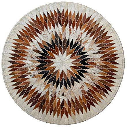 Teppich Teppich Runde Teppich Kuhfell rutschfeste Wohnzimmer Kaffee Tischset Schlafzimmer Bett 5 Größe (größe : Diameter 2M)