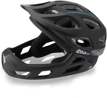 XLC All Mountain Full Face Helm BH-F05 - Ultimativer Schutz für Trails und Downhill, Schwarz, 52-56 cm