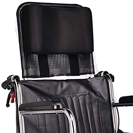 Appui-tête pour la Nuque Soutien Fauteuil Roulant tête Rembourrage de Coussin réglable et Portable pour Les Adultes de 16 à 20 Pouces Accessoires universels de Fauteuil Roulant de Voyage (Noir)