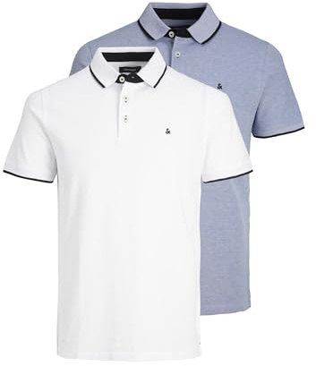 JACK & JONES Polo Pack de 2 Polo Uni Col Chemise