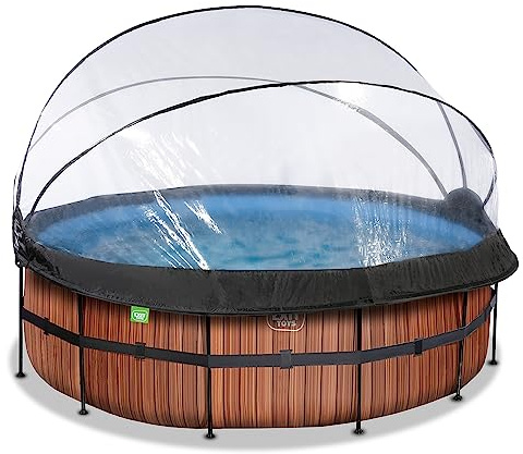 Piscine hors sol ronde 427x122cm + dôme et pompe filtrante à sable EXIT