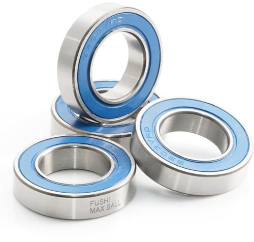 Cuscinetti industriali 6903 VRS MAX, dimensioni 17 x 30 x 7 mm, in acciaio cromato blu, sigillati con grasso, cuscinetto a sfera 6903LLU Cart per disco girevole del mozzo della bicicletta (4 pezzi)