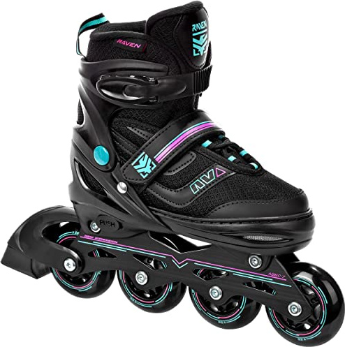 Raven Inline Skates Inlines Raven Drill justerbar (38–42 (23,5–26,5 cm), mint/rosa)