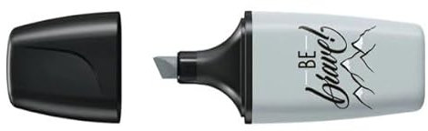 STABILO BOSS MINI Pastellove 2.0 - Einzelstift - Seidengrau: Textmarker mit Keilspitze, Anti-Dry-Out-Technologie, 2 + 5 mm, 6 Pastellfarben