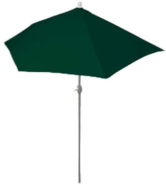 Mendler Ombrellone da parete balcone salvaspazio mezzaluna semicircolare Parla - 135x260x252cm verde senza base