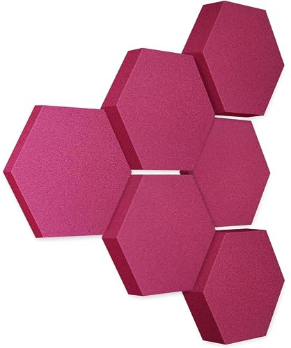 platino24 Akustikpaneele 6 Elemente Edition LOFT 3D I Ø 300mm Akustikplatten Schalldämmung Wand & Decke I Akustikschaum Schall-Absorber aus Basotect 30-70mm mit Akustikbeschichtung Farbe: Crisom
