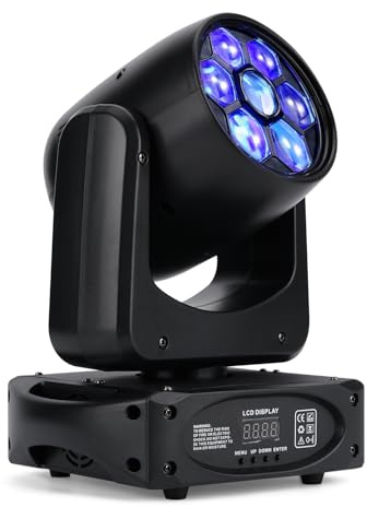 ZKYMZL 150W LED-Bühnenlichter, Bienen-Augen-Design, 3 Prismen, bewegliche Lampenköpfe, 8 Gobos, 8 Farben, 15 Kanäle, LED-Strobe-Lichter, DMX512-Steuerung für Club, Party, Hochzeit.