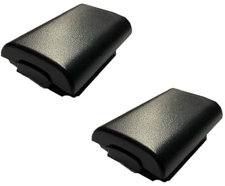 2 Stück Batteriefach Akku Gehäuse Deckel Case Abdeckung Cover für Gamepad Xbox 360 Controller Xbox 360 Wireless Controller passgenau stabil langlebig - schwarz