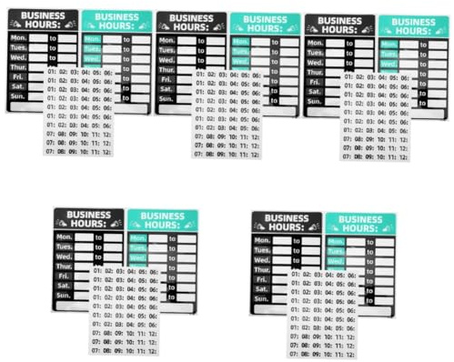 NUOBESTY 5sets Insegna Orari Negozio Cartello Apri Chiudi Rimovibile Per Uffici e Commerci Facile Da Applicare Su Superfici Lisce Resistente Al Sole e All Usura Per Ristoranti