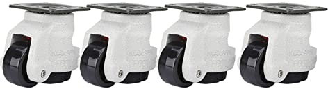 BORDSTRACT Rotella di livellamento retrattile, 4 rotelle da 1,5 con ingranaggio antivibrante, capacità di carico di 220 libbre per macchinari industriali, apparecchiature mediche
