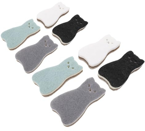 Healvian 8pcs Dishwashing Sponge Adorable Kitchenware Cleaner Thickened Cleaning Sponge Brush for Bowl Scrubber Kitchen Cleaning