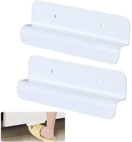 Sozize Piedino per cassetto della spazzatura, per cassetti e bidoni della spazzatura, senza contatto, maniglia per copertura completa della porta dell'armadio (2 pezzi, bianco)