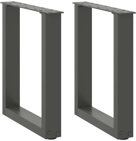 vidaXL Couchtischbeine U-Form 2 STK. Anthrazit 38x(42-43) cm Stahl