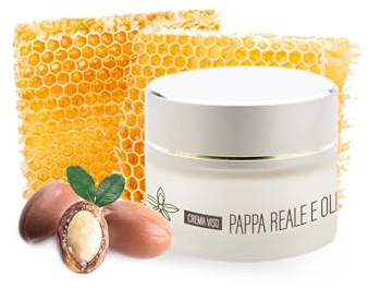 Il Maso delle Erbe - Crema Viso Pappa Reale e Olio Di Argan - Formula Nutriente con Aloe Vera - Texture Piacevole - Protettiva per Pelle Morbida e Radiosa - 50 ml