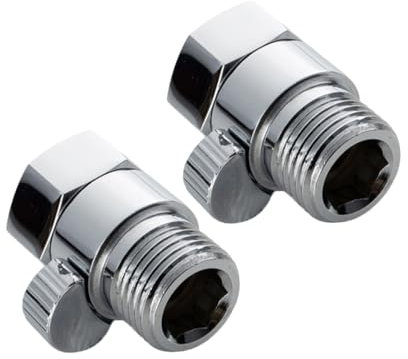 DOITOOL 2pcs Shower Stop Valve Handheld Shower Head T-Adapter Water Shut Off Valve for Bath Arm Easy Install Head Shut Off for Multifunctional