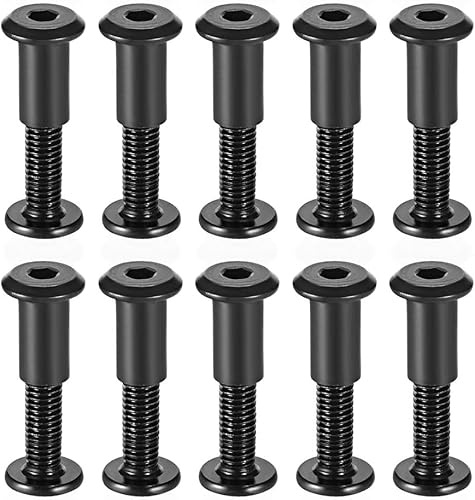 TA-VIGOR M6 Furniture Connector Bolts and Nuts, M6 x 30mm Hex Sleeve Nuts