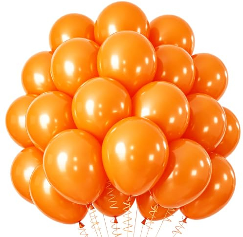 Luftballon Girlande Orange, 100 Stück 10 Zoll Orangene luftballons, Mattes Orange Girlande Luftballons Geburtstag Set, Orangene Latex Ballons Set für Geburtstag Babyparty Hochzeit Festival Party Deko