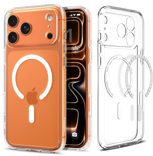 Spigen Ultra Hybrid MagFit Case for iPhone 17 Pro (2025), Compatible with MagSafe Accessories [Anti-Yellowing] [Dura Clear] [Military-Grade Drop Protection] - Clear White