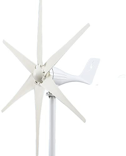 HPHPH Aerogenerador Eolico 6 aspas Molinos de Viento aerogenerador energía 3000W 12V 24V 48V con Controlador de Carga Mppt for Uso doméstico de Viento(Wind Turbine Only,48V)