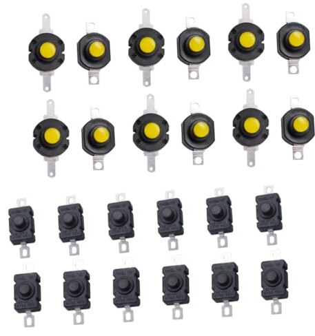 Interruttore Pulsante Autobloccante per Torcia Mini Smd 24 Pezzi