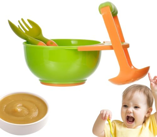 Bol à Écraser - Avec Cuillère Et Fourchette À Manche Épaissi Anti-Brûlure Écrasement Portable - Écrase-Pommes de Terre et Légumes pour Purée - pour Légumes, Fruits, Poisson, Pommes de Terre,