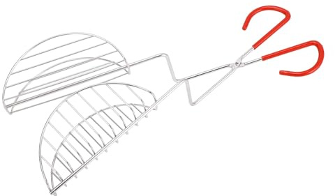 Fyearfly Presse à tacos en acier inoxydable, pince à tacos professionnelle avec longue poignée et poignée en silicone pour une friture en toute sécurité, parfaite pour les cuisines de