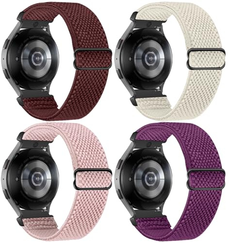 20 mm armband för Garmin Forerunner 55/158/165/245/645/570 (42 mm)/Vivoactive 6/5/3/Garmin Venu Sq 2 Music/Venu 2 Plus/Vivomove Trend, elastiskt nylonarmband för Amazfit Active 2/Active/Polar, 20