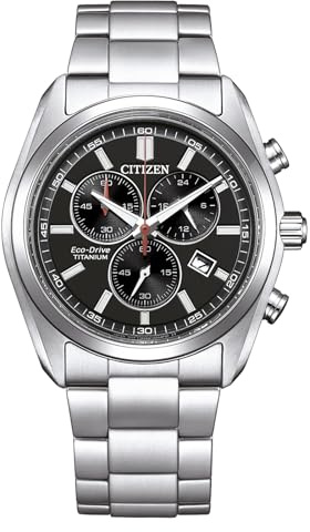 Citizen Eco-Drive Herren-Armbanduhr Solar Chronograph Titan/Schwarz