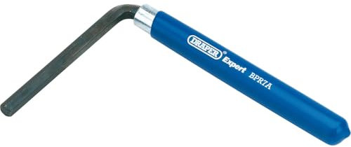 Draper 7mm Brake Bar Key | Hexagon Key With Handle | Allen Key Manual Tool | 140mm Handle Hand Tools | 68425, Blue