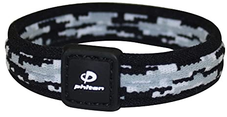 Phiten X30 Digital Camo Titanium Bracelet - Sport Bracelet Permeated with X30 Aqua-Titanium Technology for Alternative Healing - Power Elastomer Core with Micro Titanium Spheres - Night, 7.5 Inch
