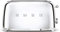 Smeg TSF02SSUK 4 Slice Toaster, Long Extra Wide Slots, 3 Pre Set Options, Polished Stainless Steel