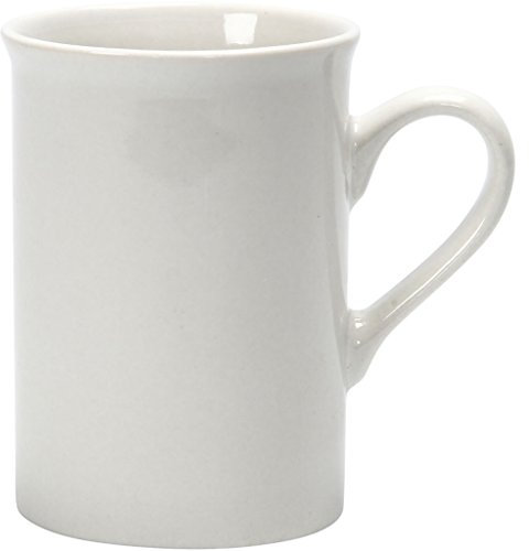 Mug, H: 10 cm, D: 6,9-7,4 cm, white, 1pc
