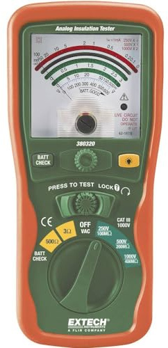 Extech Analoger Hochspannungs-Isolationstester, 1 Stück, 380320