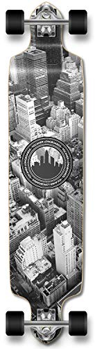 YOCAHER Professional Speed Drop Down Complete Longboard Skateboard (New York)