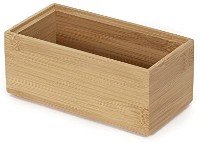 Compactor Osaka - Organizer aus natürlichem Bambus Größe S (15x7,5x6,5 cm) - Aufbewahrung für kleine Gegenstände, Accessoires und Küche - Bambusbox dekorativ und praktisch
